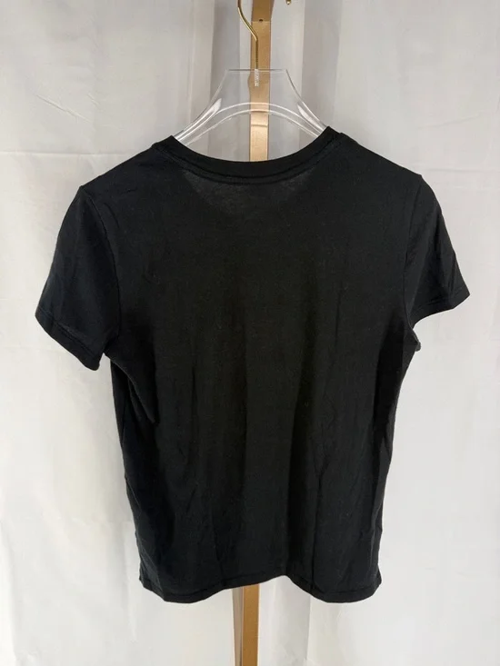 PINK Victoria’s Secret Love Heart Floral Logo Tee Shirt Top - XS - Black - Picture 9 of 10